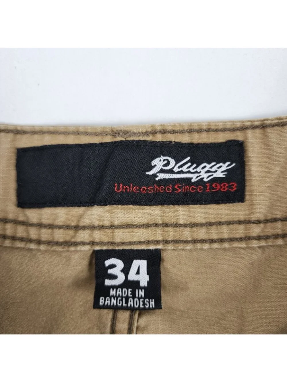 Plugg Shorts Mens 34 Brown Vintage Cargo 13 in Short